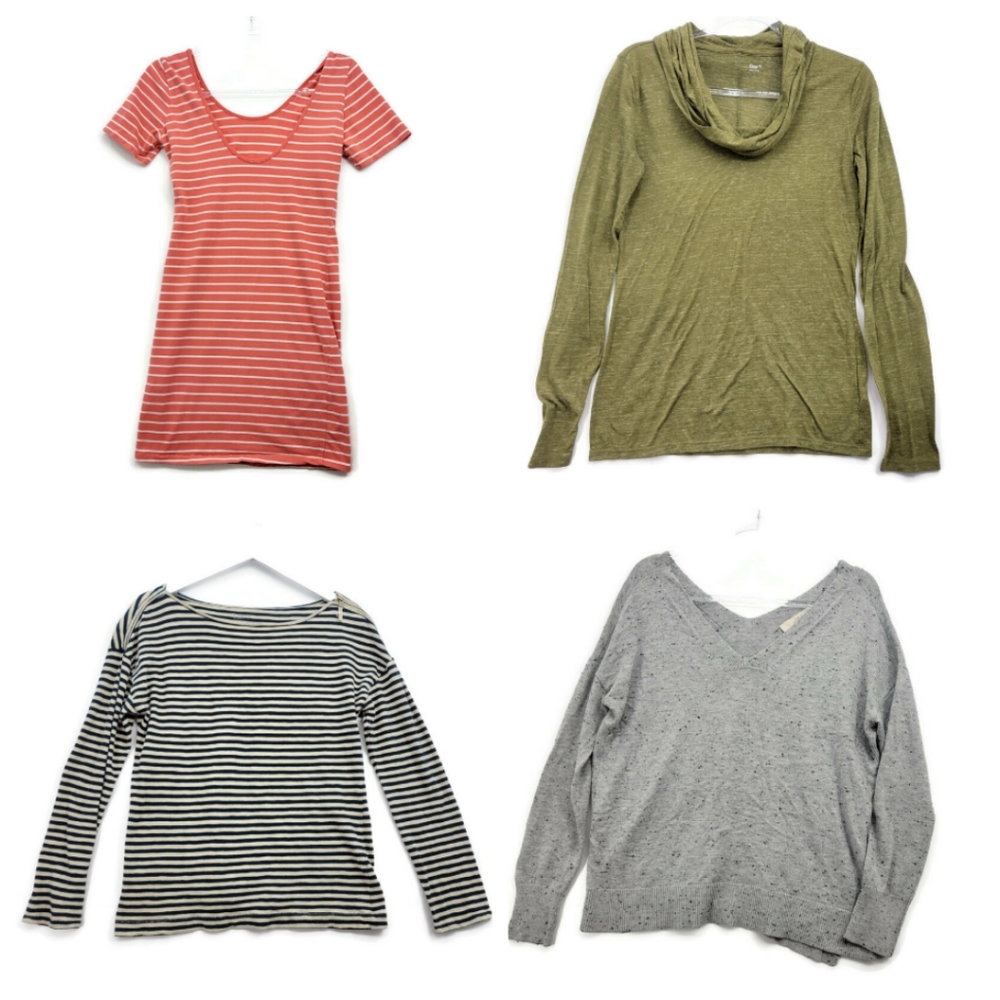 Ann Taylor Forever 21 Gap Shirt Bundle Long Sleeve Striped Preppy Casual Color